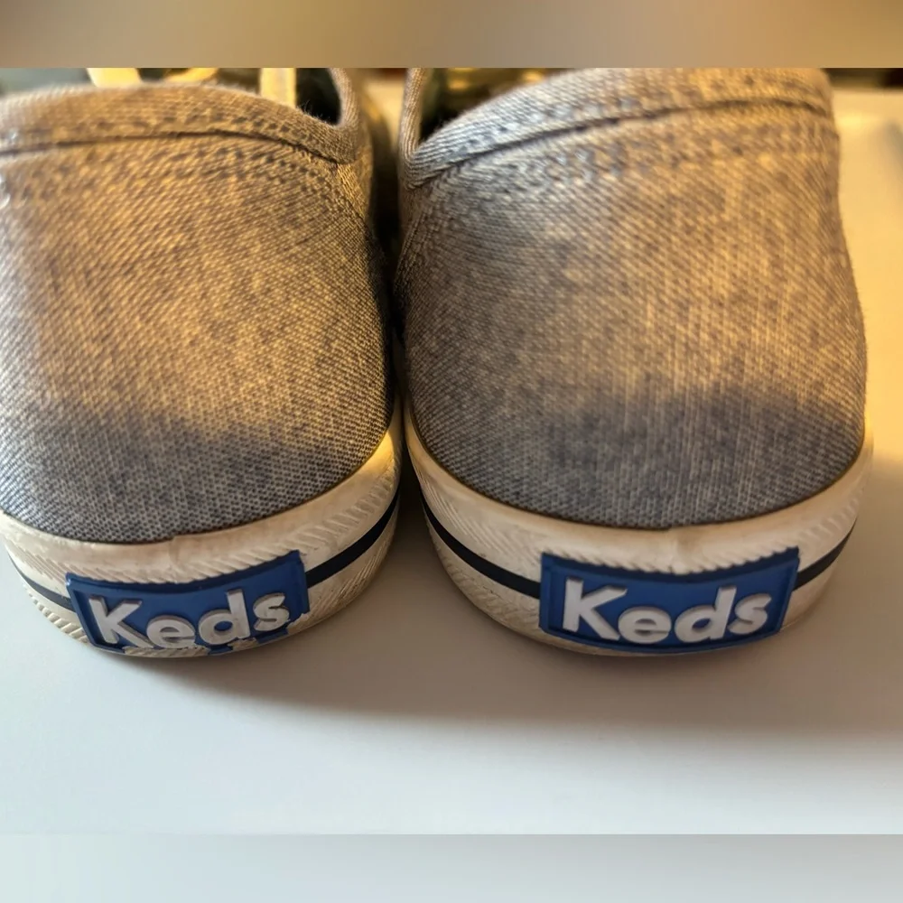 Keds Size 7‎ Women’s Navy Blue And White Pattern In EUC  WF54698